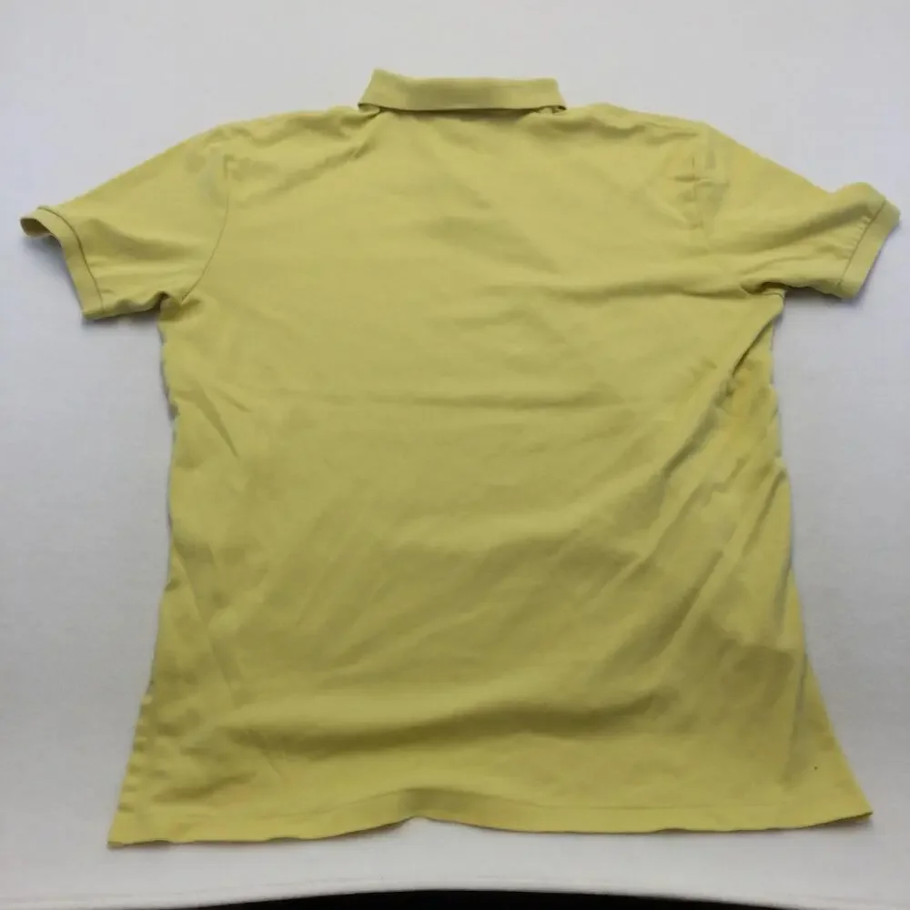 Polo Ralph Lauren Polo Shirt Mens Large Yellow 100% Cotton Short Sleeve Casual